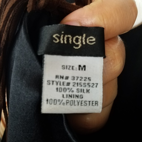 Single bohimian unic black 100% silk tank top M - Picture 7 of 8